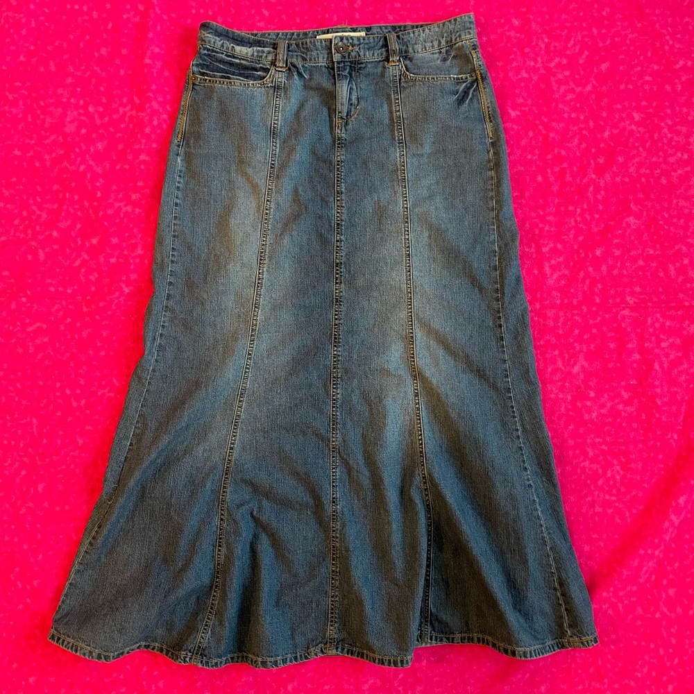 Mixit Blue Denim Maxi Skirt
